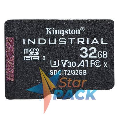 32GB microSDHC Industrial C10 A1 pSLC Card Single Pack w/o Adapter