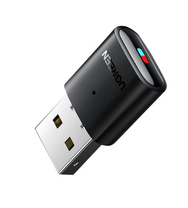 ADAPTOARE  Bluetooth Ugreen, CM408 conectare prin USB 2.0, suporta doar conectare casti bluetooth, distanta 10 m, Bluetooth v5.0, antena interna, negru   - 6957303819287