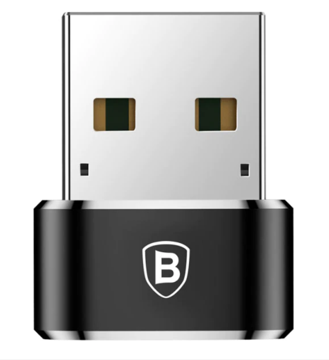 ADAPTOR Baseus Mini, USB 2.0 to USB Type-C, negru  - 6953156263536