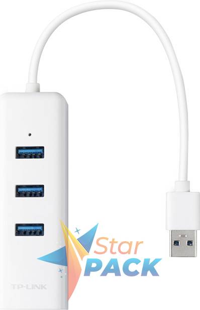 ADAPTOR RETEA TP-LINK , extern, USB 3.0, port RJ-45 | USB 3.0 x 3, 1000 Mbps Gigabit LAN