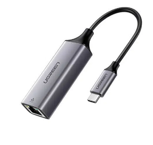 ADAPTOR RETEA Ugreen, CM199 USB Type-C to Gigabit LAN Adapter, LED, gri   - 6957303857371