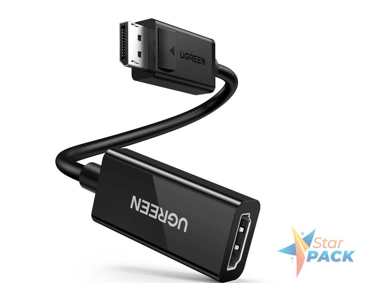 ADAPTOR video Ugreen, MM137 display port DP la HDMI 4K UHD la 60 Hz, 0.25m, negru  - 6957303876945