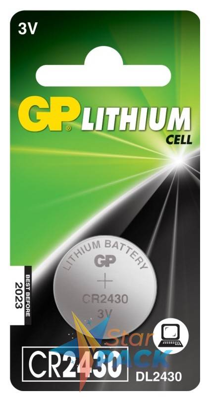 Baterie GP Batteries, butoni 3V lithium, blister 1 buc. GPCR2430-2CPU1  - 945242