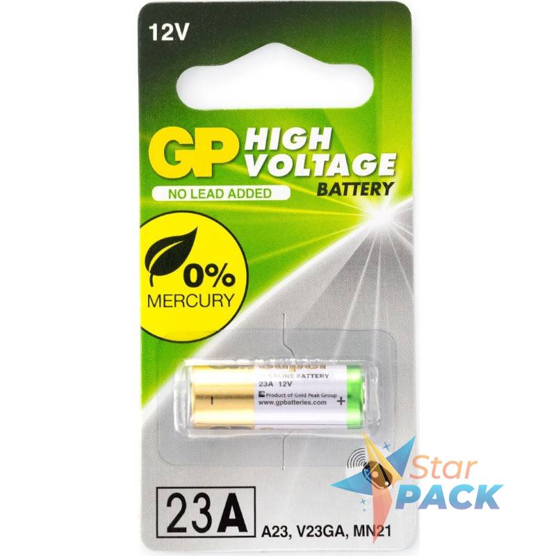 Baterie GP Batteries, Super Alcalina LR23 12V alcalina, blister 1 buc. GP23AF-2C1  - 29827
