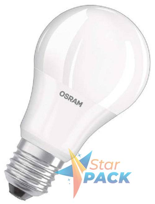 BEC LED Osram, soclu E27, putere 10W, forma clasic, lumina alb calda, alimentare 220 - 240 V