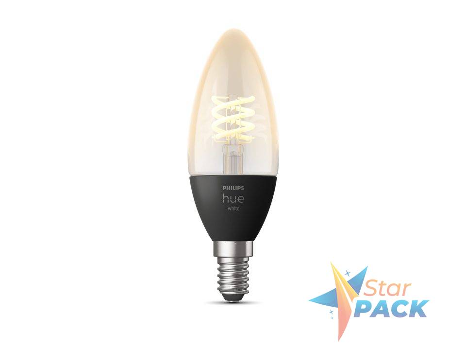 BEC smart LED Philips, soclu E14, putere 4.5W, forma lumanare, lumina alb, alimentare 220 - 240 V