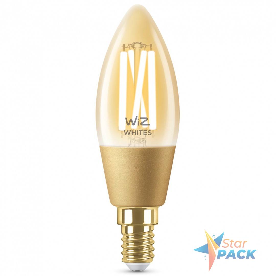 BEC smart LED Philips, soclu E14, putere 4.9W, forma lumanare, lumina toate nuantele de alb, alimentare 220 - 240 V