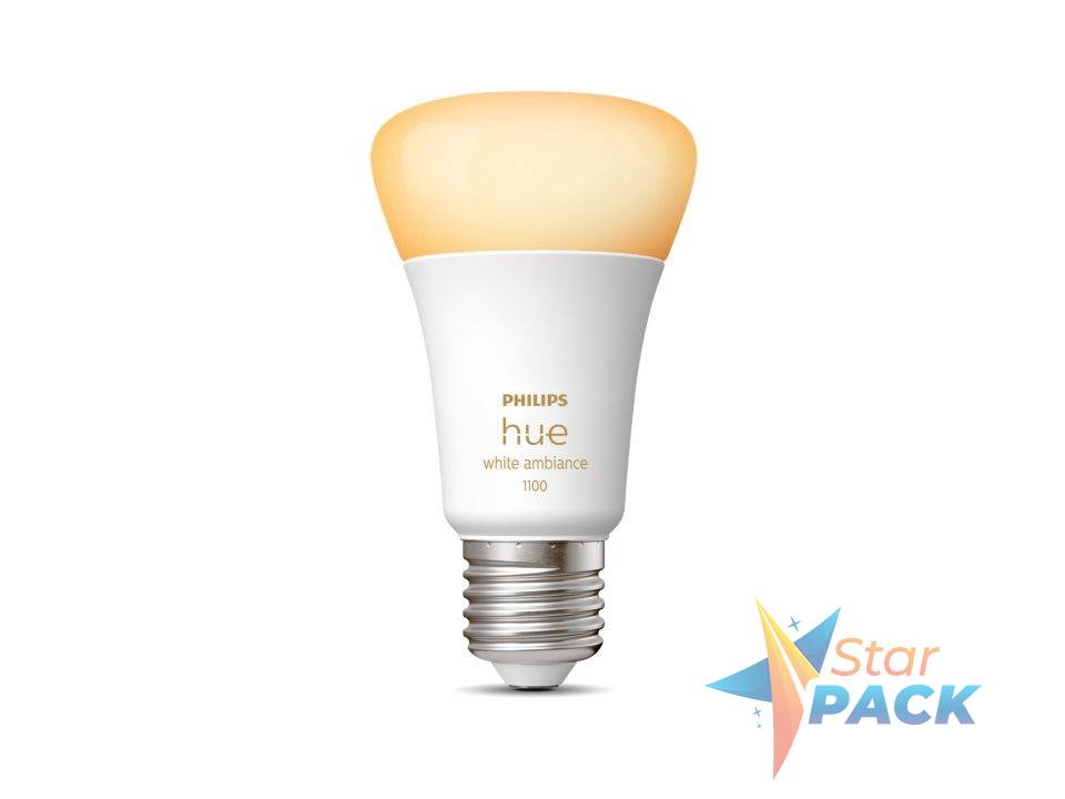 BEC smart LED Philips, soclu E27, putere 8W, forma clasic, lumina toate nuantele de alb, alimentare 220 - 240 V
