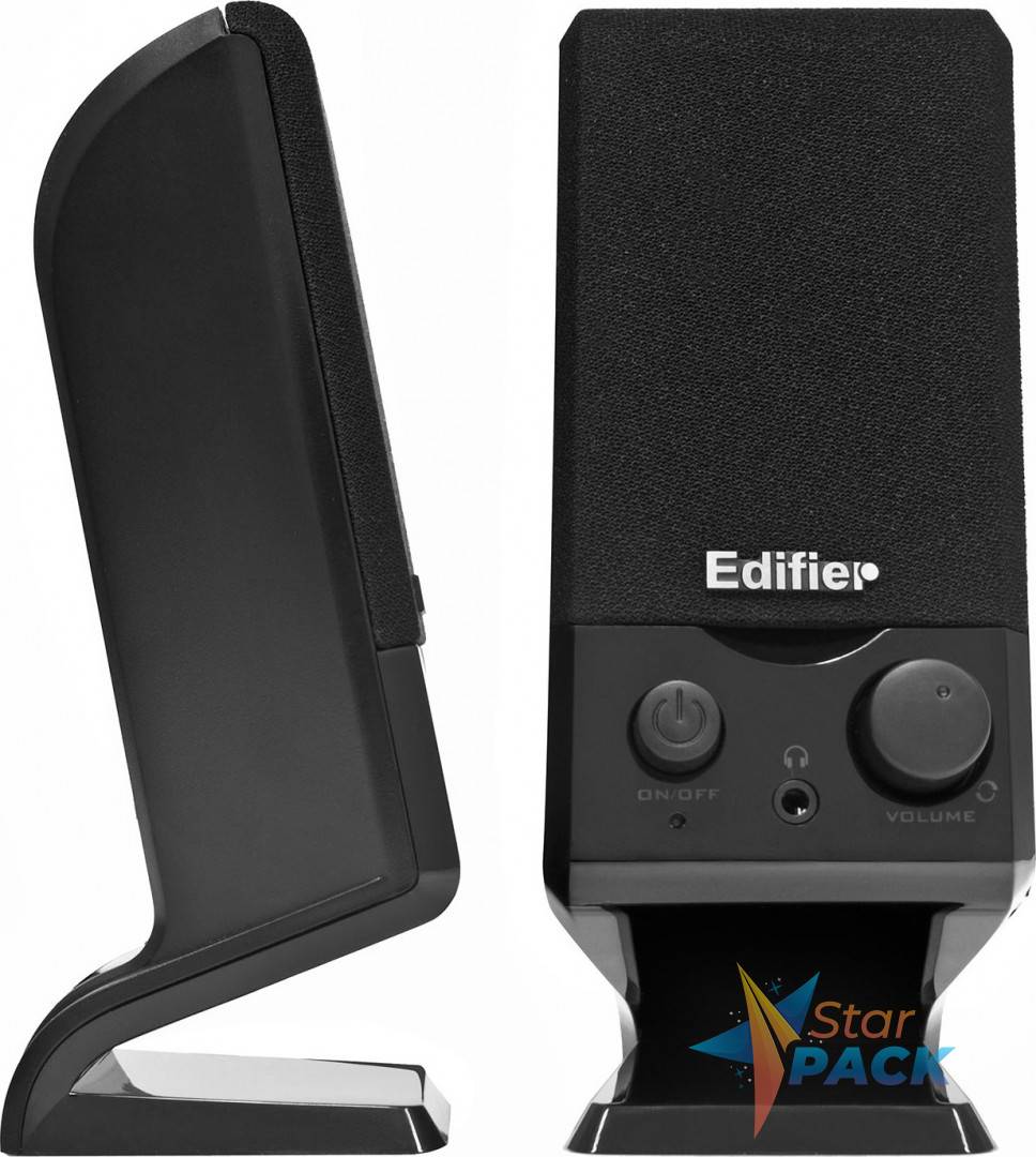BOXE EDIFIER 2.0, RMS:   1.2W, control volum, USB power, black,   674667001001
