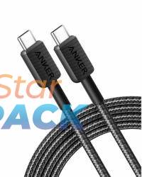 Cablu alimentare si date Anker, USB Type-C la USB Type-C, 1.8m 240W, invelis nylon, braided, negru,  - 0194644124236