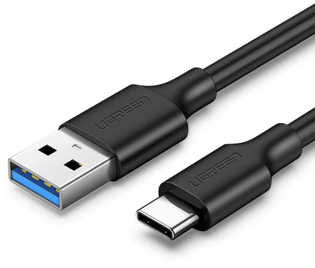 CABLU alimentare si date Ugreen, US184, Fast Charging Data Cable pt. smartphone, USB 3.0 la USB Type-C 5V/3A, 1.5m, negru  - 6957303828838