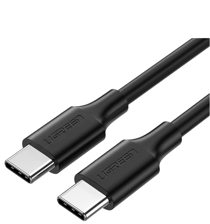 CABLU alimentare si date Ugreen, US286, Fast Charging Data Cable pt. smartphone, USB Type-C la USB Type-C 60W/3A, nickel plating, PVC, 0.5m, negru  - 6957303859962