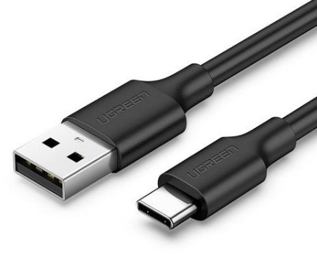 CABLU alimentare si date Ugreen, US287, Fast Charging Data Cable pt. smartphone, USB 2.0 la USB Type-C 5V/2A, 0.5m, negru  - 6957303861156