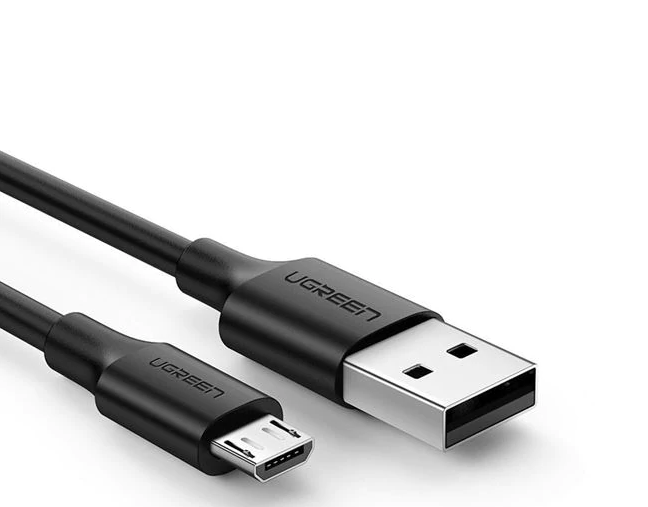 CABLU alimentare si date Ugreen, US289, Fast Charging Data Cable pt. smartphone, USB la Micro-USB, nickel plating, PVC, 0.5m, negru  - 6957303861354