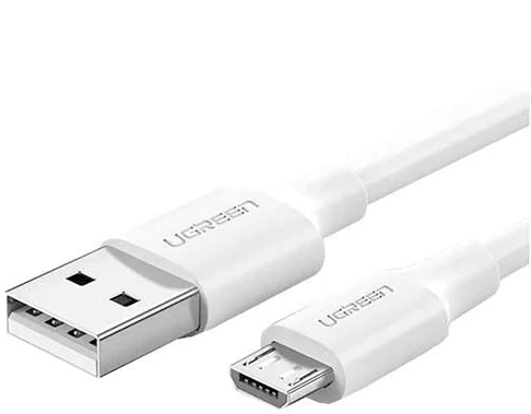 CABLU alimentare si date Ugreen, US289, Fast Charging Data Cable pt. smartphone, USB la Micro-USB, nickel plating, PVC, 1m, alb  -6957303861415