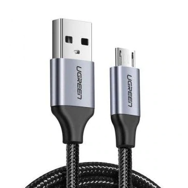 CABLU alimentare si date Ugreen, US290, Fast Charging Data Cable pt. smartphone, USB la Micro-USB, braided, 0.5m, negru  - 6957303861453