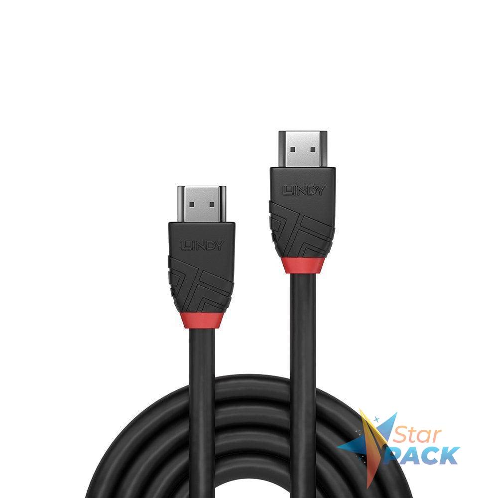Cablu Lindy 2m HiSpd HDMI, Bllack Line