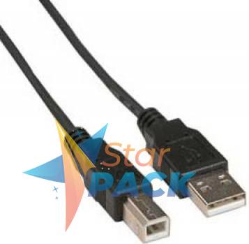 CABLU USB SPACER pt. imprimanta, USB 2.0 la USB 2.0 Type-B, 1.8m, black, 45505977  261904