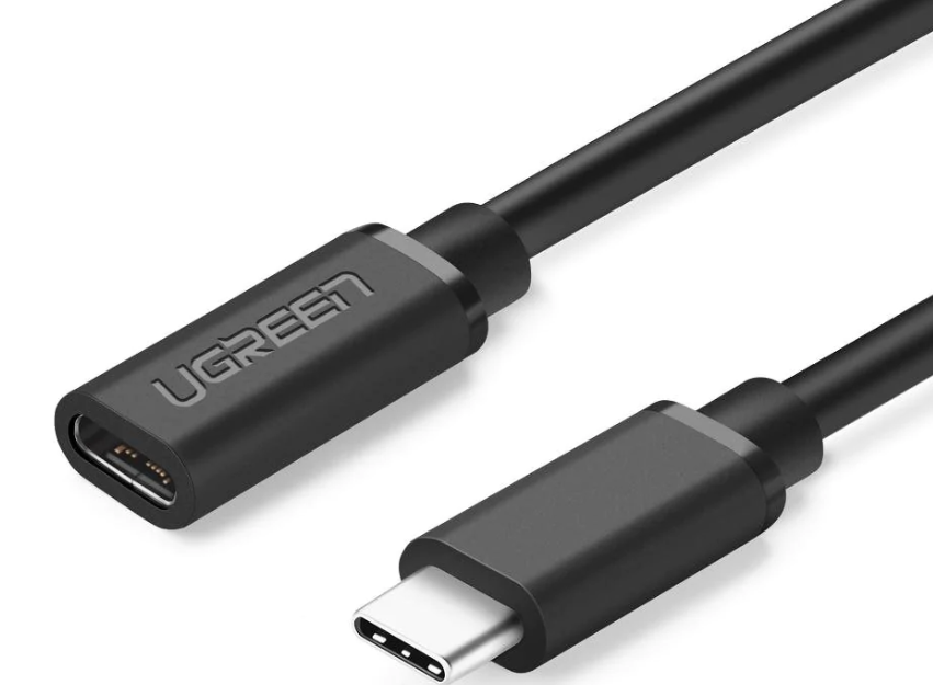 CABLU USB Type-C Ugreen prelungitor, US353 USB Type-C la USB Type-C, 1m, negru,  - 6957303813872