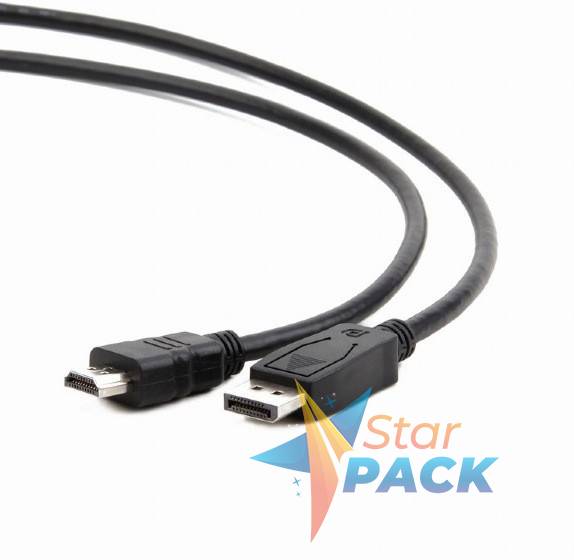 CABLU video SPACER, adaptor DisplayPort la HDMI, 4K, 1.8m, Black