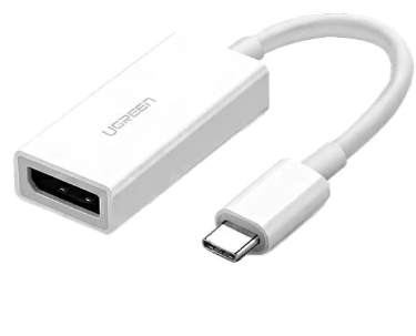 CABLU video Ugreen, MM130 adaptor USB Type-C la DisplayPort, 10 cm, rezolutie maxima 4K UHD la 60 Hz, alb  - 6957303843725