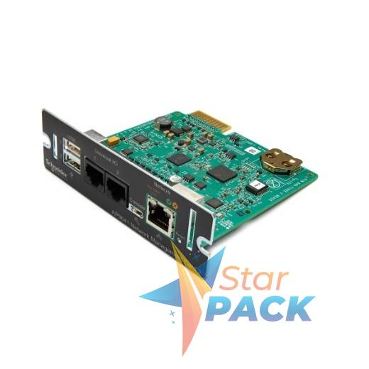 CARD management APC, interfata retea pt. UPS, 2 x USB, 1 x Gigabit, 2 x I/O porturi senzori mediu