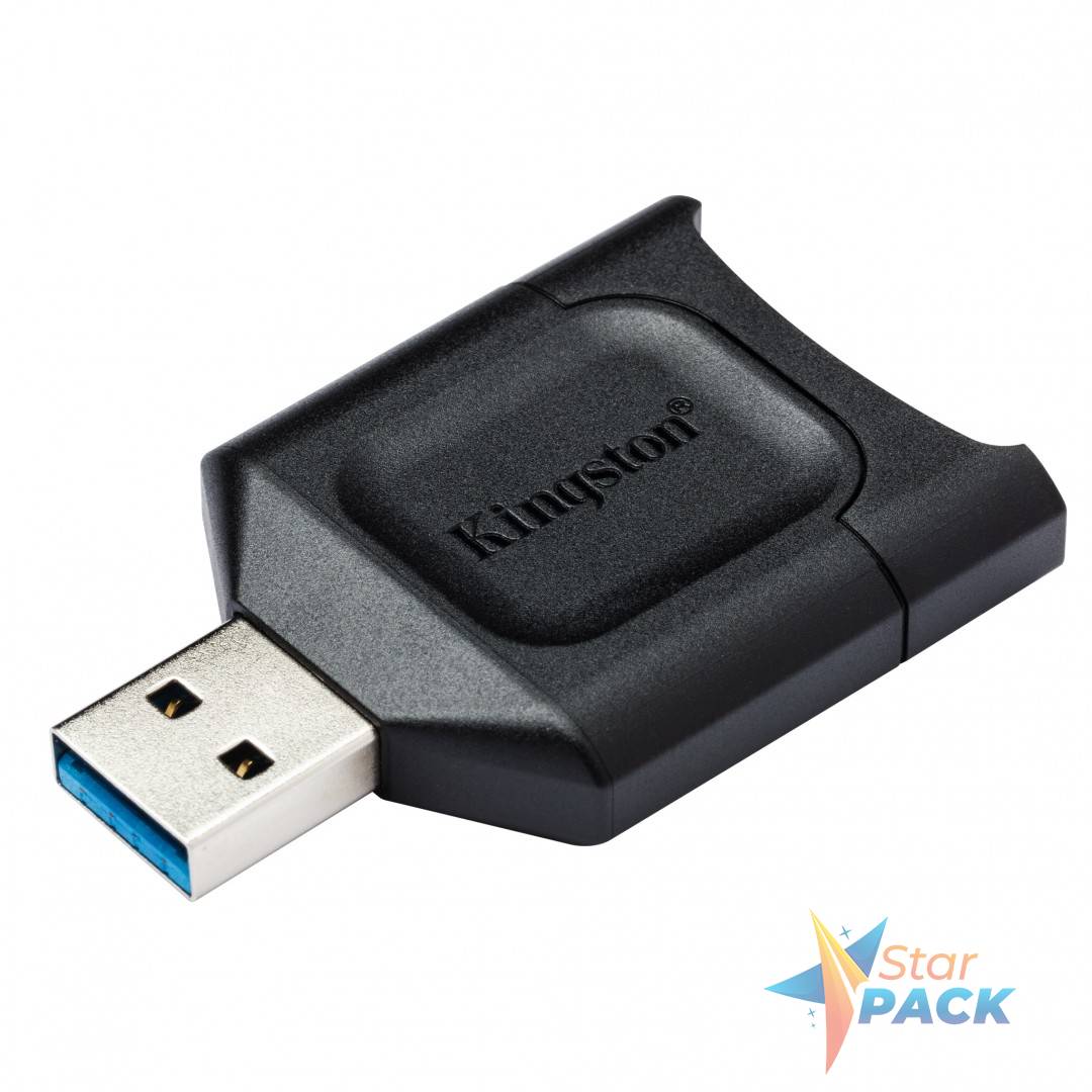 CARD READER extern KINGSTON, interfata USB 3.0, citeste/scrie: SD, micro SD, plastic, negru