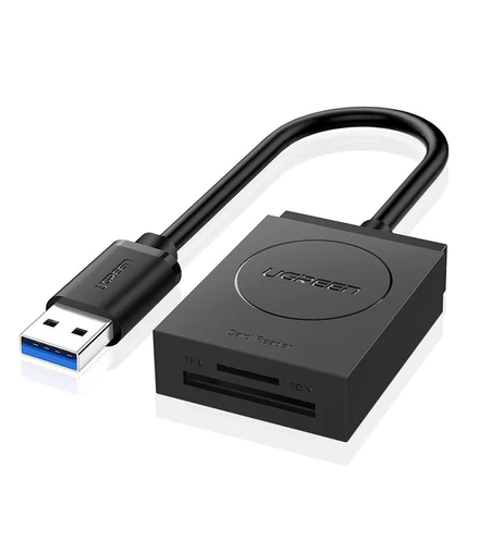 CARD READER extern Ugreen, CR127 interfata USB 3.0, citeste/scrie: SD, microSD viteza pana la 5Gbps, ABS, negru  - 6957303822508