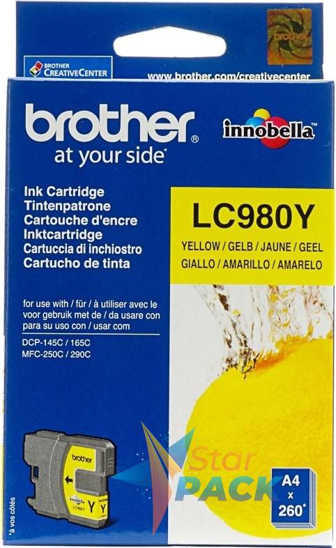 Cartus Cerneala Original Brother Yellow pentru DCP-145C|165C|195C|365C|375C|MFC-250C|290C|295CN, 295