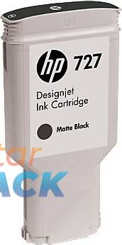 Cartus Cerneala Original HP Matte Black, nr.727, pentru Designjet T1500|T1530|T2500|T2530, 300ml