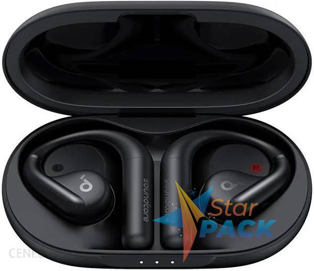 Casti Anker Soundcore AeroFit, wireless, tip butoni, utilizare smartphone, Bluetooth 5.3, 4x microfon pe casca, USB Type-C, durata baterie pana la 42 ore, negru,  - 0194644159399