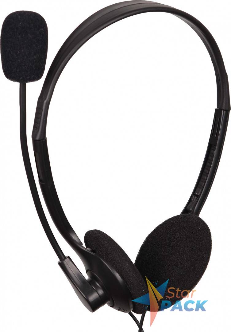 CASTI Gembird, cu fir, standard, utilizare multimedia, call center, microfon pe brat, conectare prin Jack 3.5 mm x 2, negru