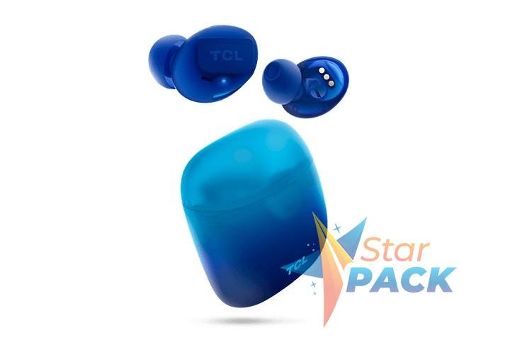 CASTI TCL, wireless, intraauriculare - butoni, utilizare smartphone, microfon pe casca, conectare prin Bluetooth 5.0, albastru