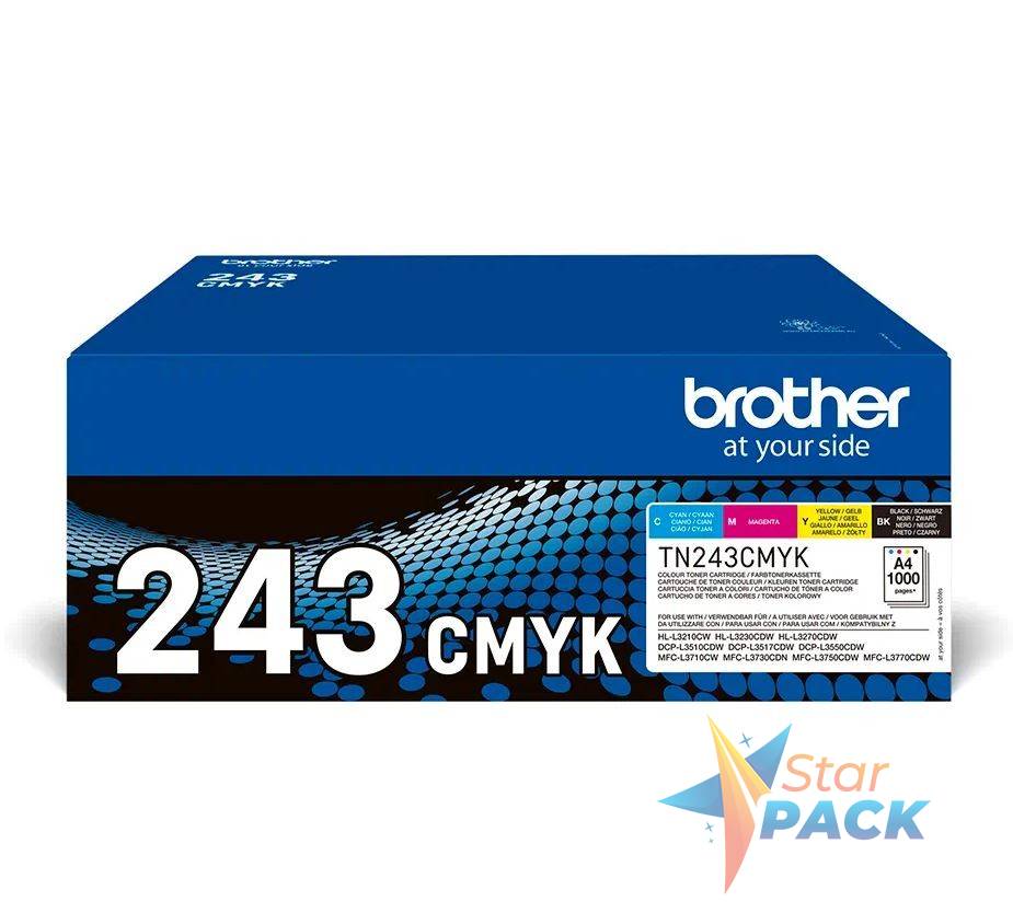 Combo-Pack Original Brother CMYK pentru HL-L3210|L3270|DCP-L3510|L3550|MFC-L3730|L3770, 1K
