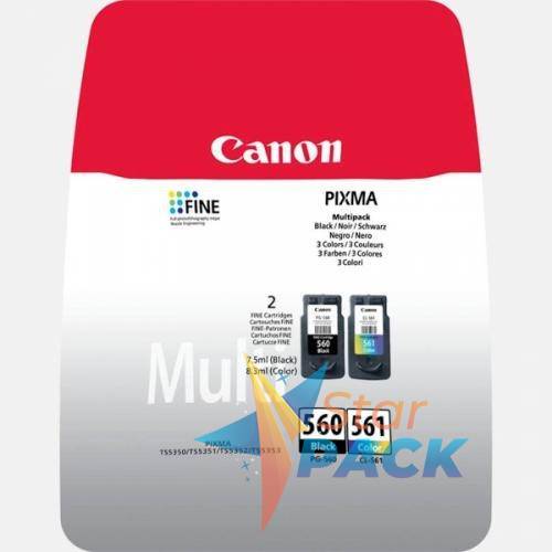 Combo-Pack Original Canon Black/Color, PG-560/CL-561, pentru Pixma TS5350|TS5351|TS5352, 180/180