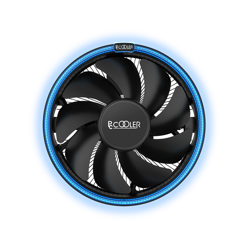 COOLER  PCCOOLER, skt. universal, racire cu aer, vent. 120 mm x 1, 1800 rpm, blue LED