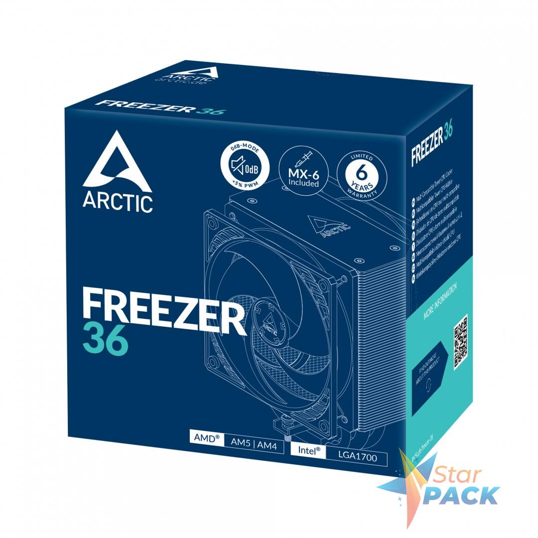 COOLER Arctic Freezer 36,racire aer, HDT heatpipe, skt. Intel LGA 1700, AMD AM5/AM4, fan 120mm