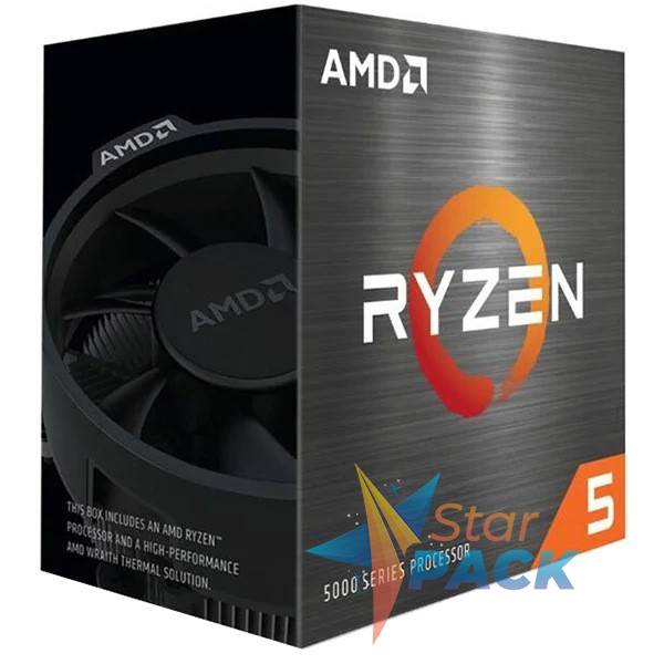 CPU AMD, skt. AM4 AMD Ryzen 5, 5600X , frecventa 3.7 GHz, turbo 4.6 GHz, 6 nuclee, putere 65 W, cooler