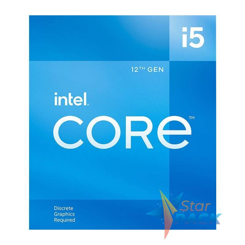 CPU INTEL i5-12400, skt LGA 1700, Core i5, frecventa 2.5 GHz, turbo 4.4 GHz, 6 nuclee, putere 65 W