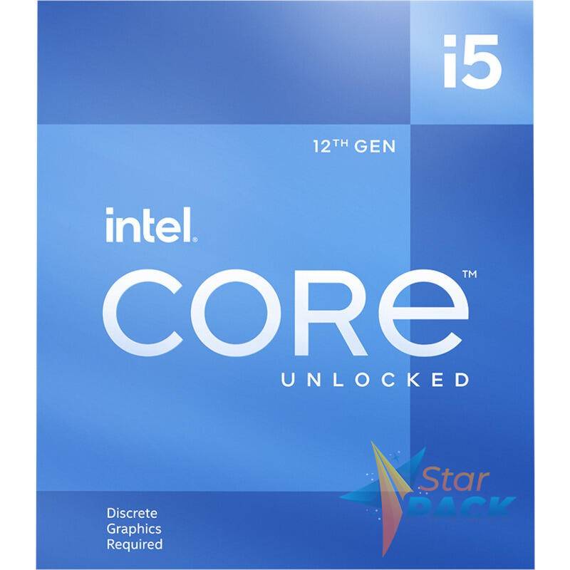 CPU INTEL i5-12600KF, skt LGA 1700, Core i5, frecventa 3.7 GHz, turbo 4.9 GHz, 10 nuclee, putere 125 W