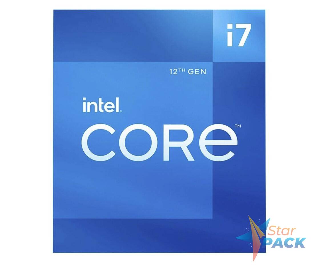 CPU INTEL i7-12700, skt LGA 1700, Core i7, frecventa 2.1 GHz, turbo 4.9 GHz, 12 nuclee, putere 65 W