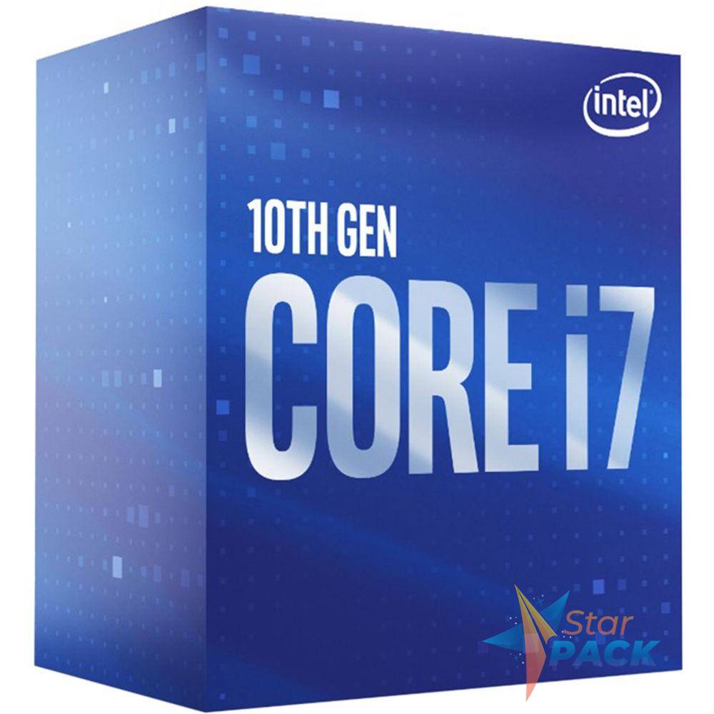 CPU INTEL, skt. LGA 1200 Core i7, i7-10700, frecventa 2.9 GHz, turbo 4.8 GHz, 8 nuclee, putere 65 W, cooler