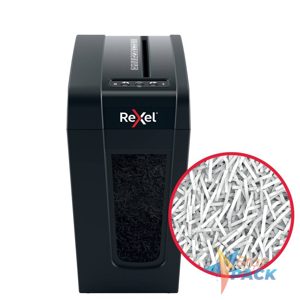 Distrugator manual documente Rexel SECURE   X8 Slim,   8 coli, P4, cross-cut, cos  14 litri, negru