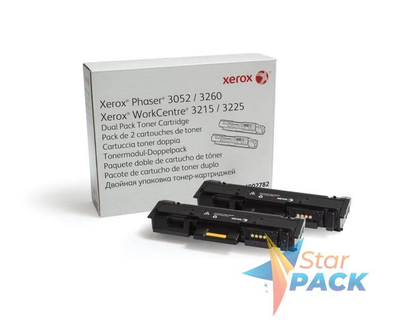 Dual-Pack  Original Xerox Black pentru Ph 3052|Ph 3260|WC 3215|WC 3225, 2x3K