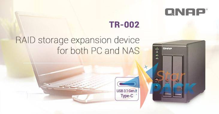 EXPANSION NAS QNAP, HDD x 2, capacitate maxima 16 TB, porturi USB Type C