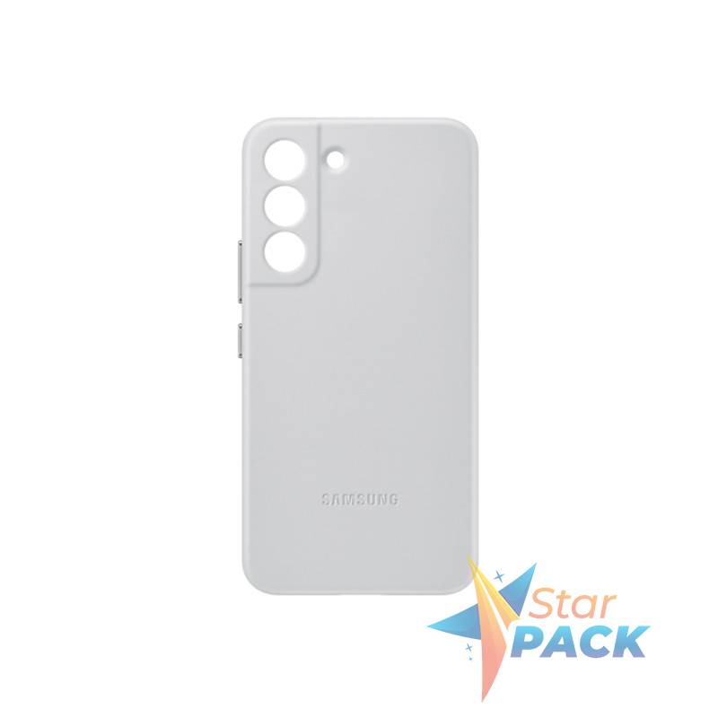 Galaxy S22; Leather Cover; Light Gray
