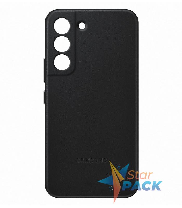 Galaxy S22 Plus; Leather Cover; Black