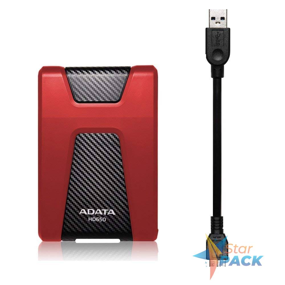 HDD ADATA EXTERN 2.5 USB 3.1 1TB  HD650 Red & Black