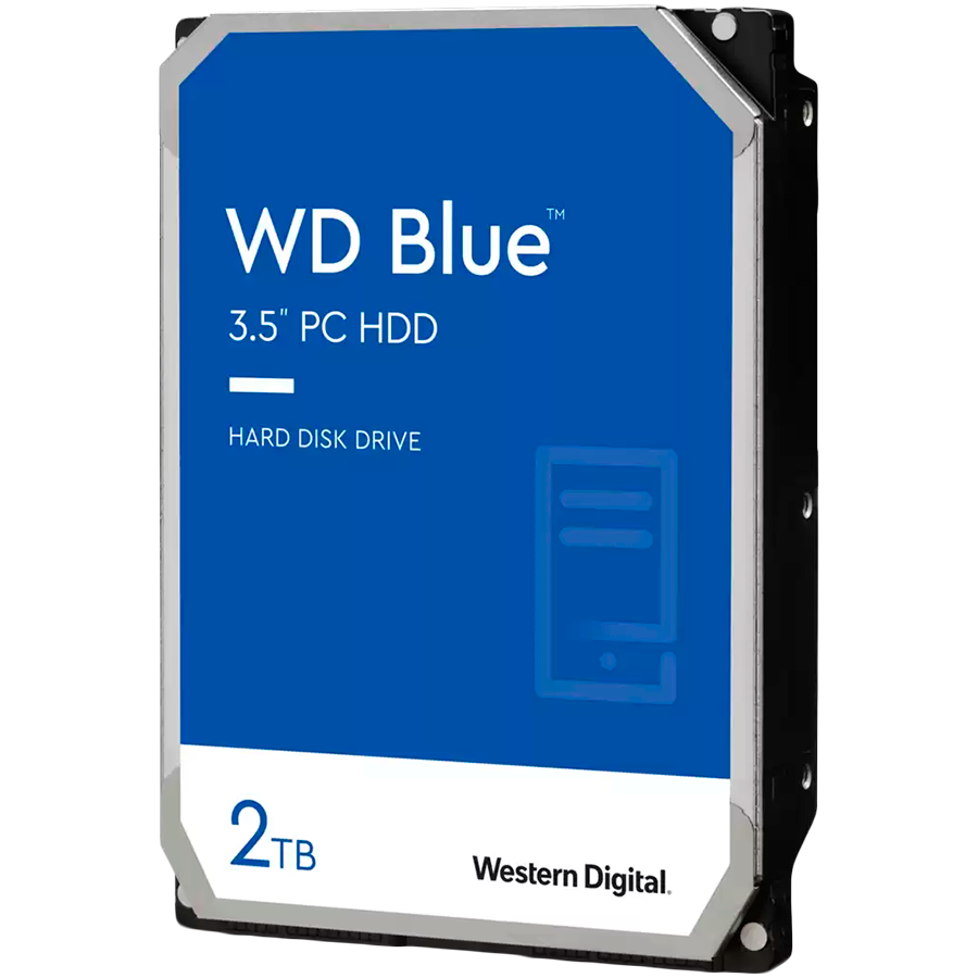 HDD Desktop WD Blue 2TB CMR, 3.5, 64MB, 5400 RPM, SATA