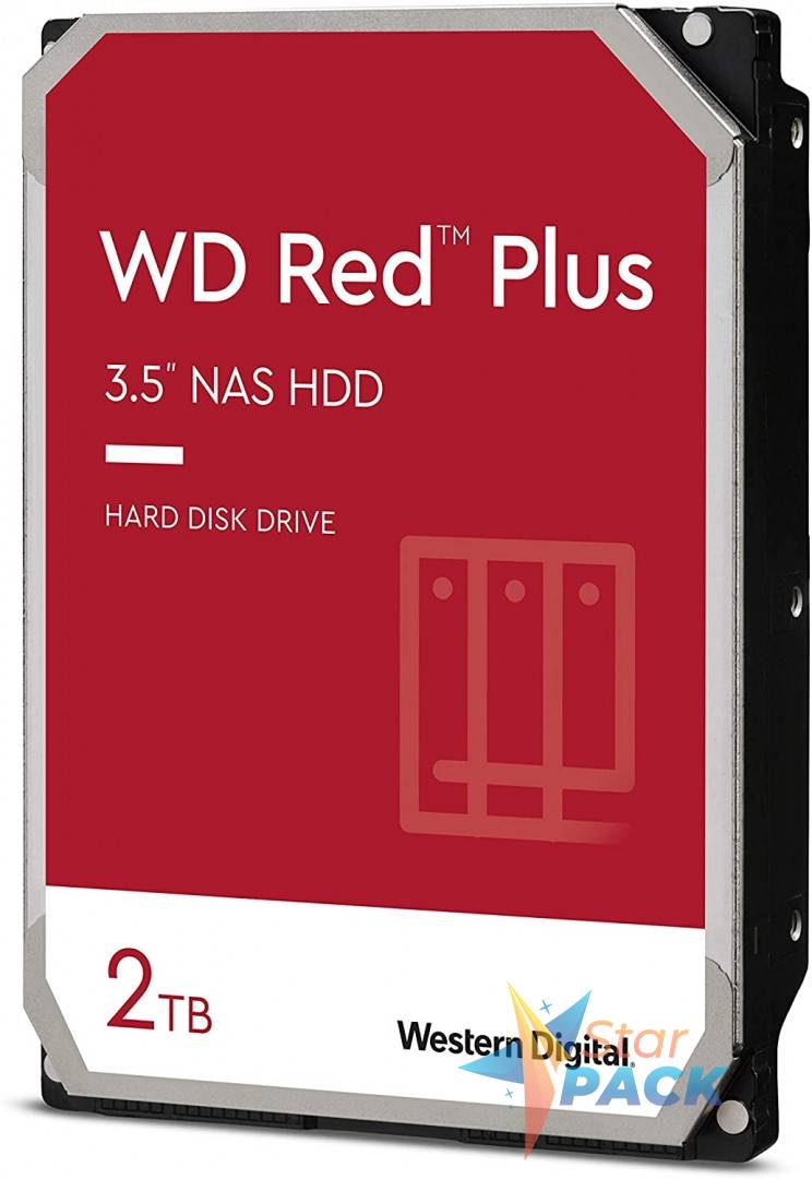 HDD WD 2TB, Red Plus, 5.400 rpm, buffer 128 MB, pt NAS